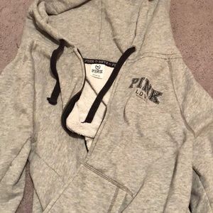 Pink zip up hoodie